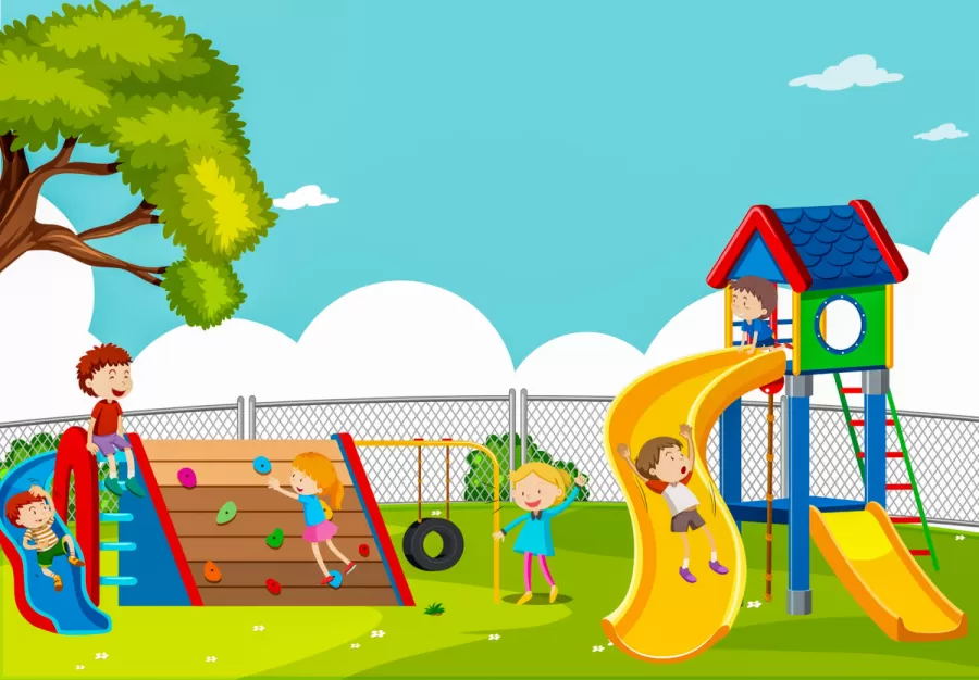 Детская площадка в санатории - фотография